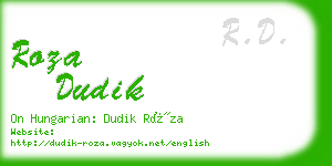 roza dudik business card